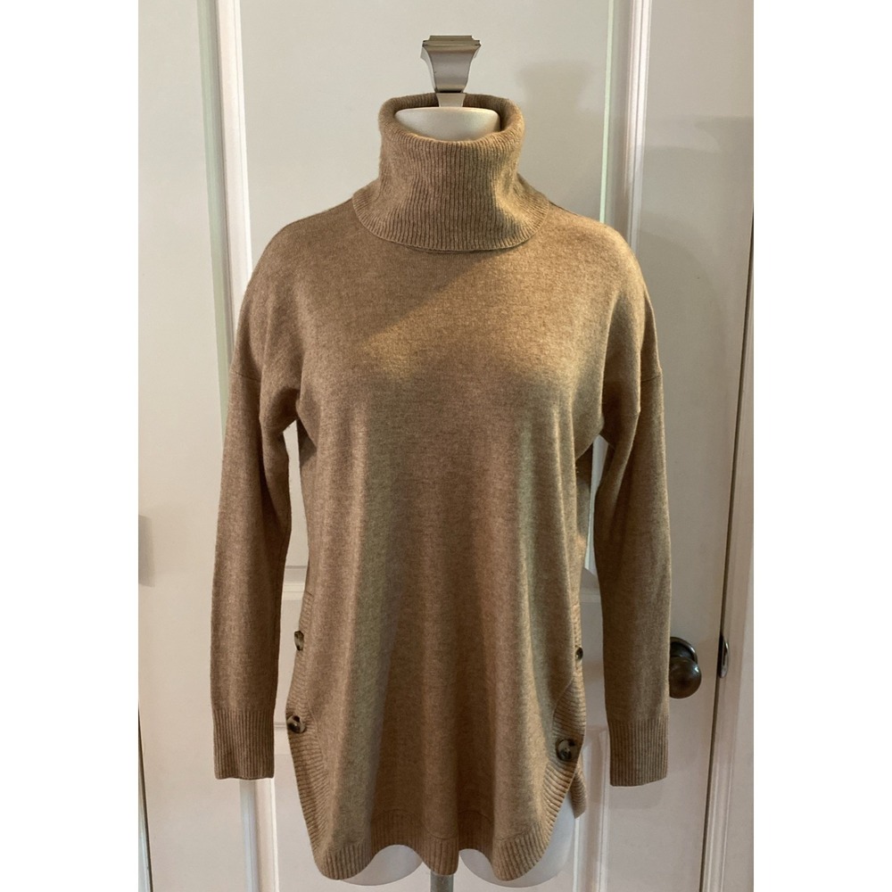 Madewell‎ Tunic Turtleneck Camel Wool Alpaca Blend Women's Sweater Size Small